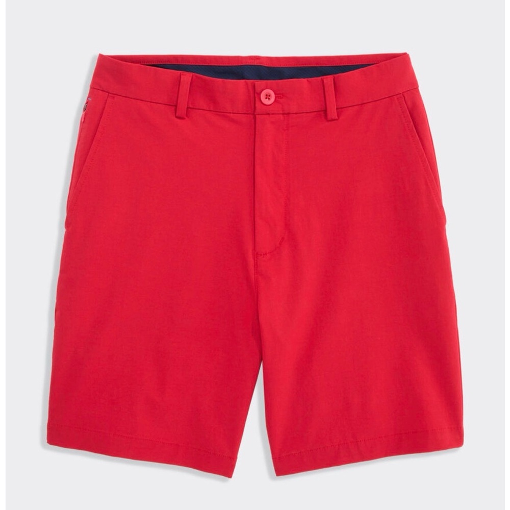 Vineyard Vines Men's Bright Red Flat Front Shorts